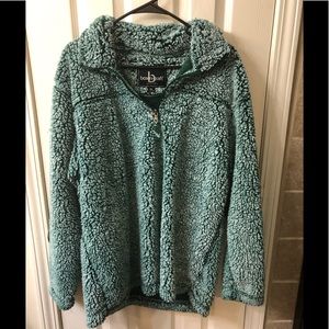 Green Sherpa Pullover